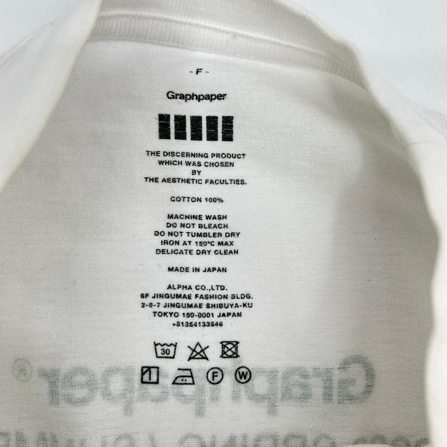 Graphpaper 22SS Oversized S/S Tee White Cotton Size F