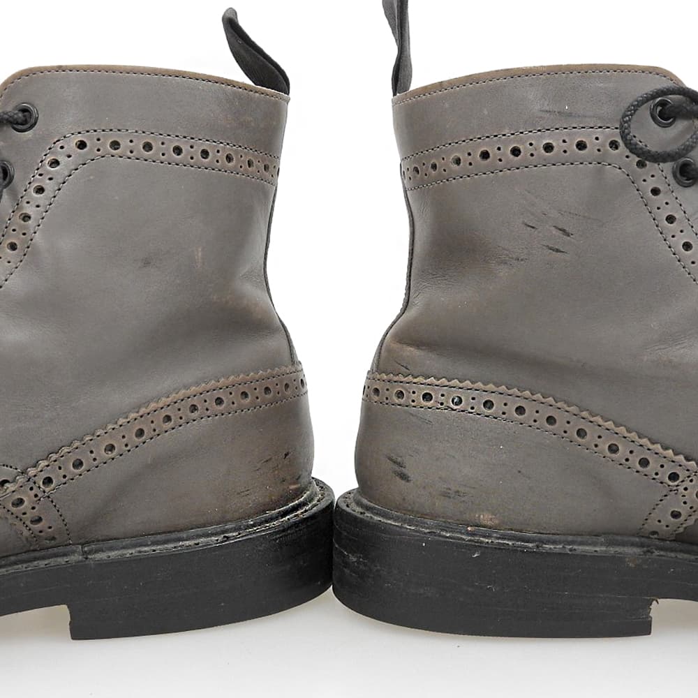 Tricker's Wingtip Leather Sneakers Gray Size 9.5