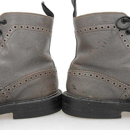 Tricker's Wingtip Leather Sneakers Gray Size 9.5