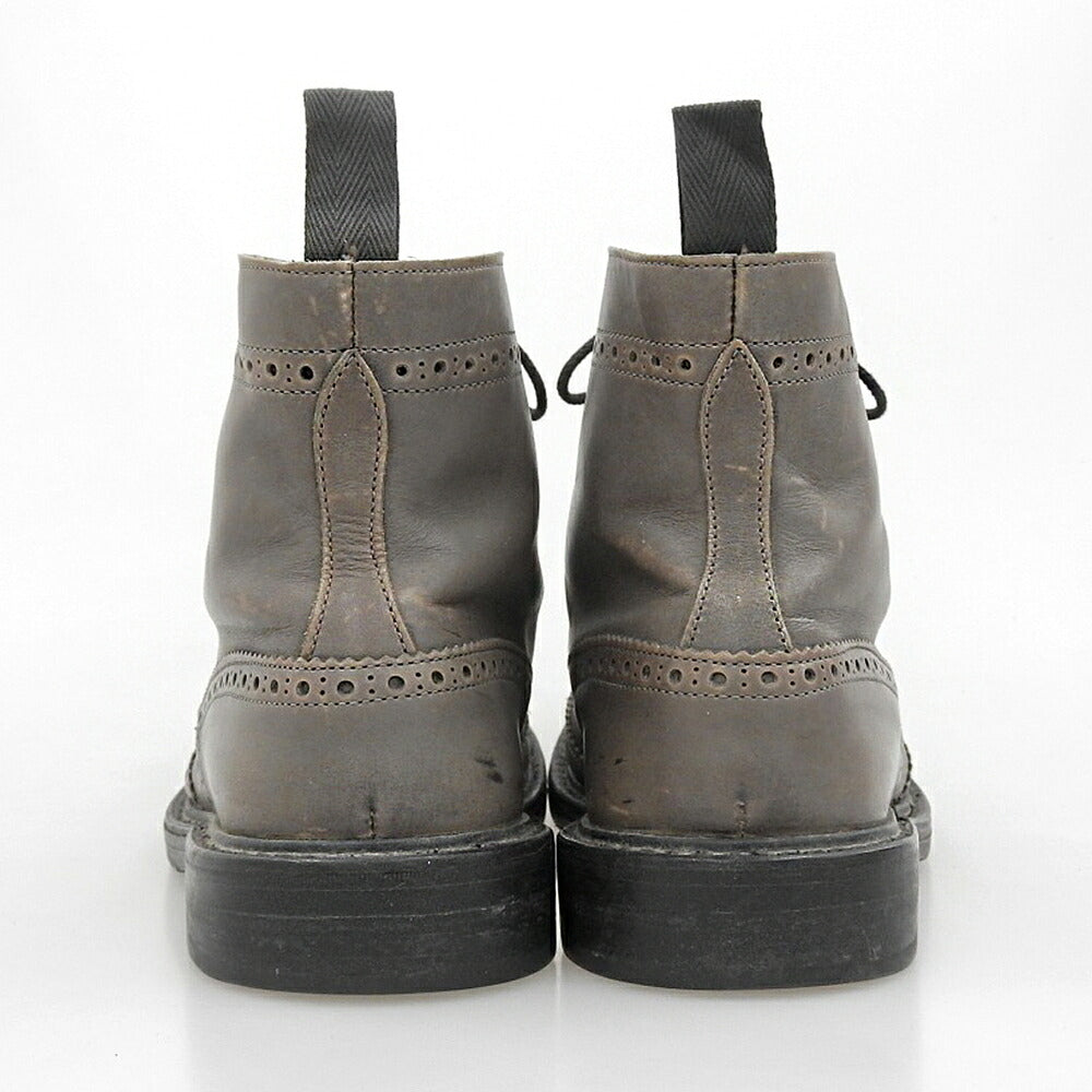 Tricker's Wingtip Leather Sneakers Gray Size 9.5