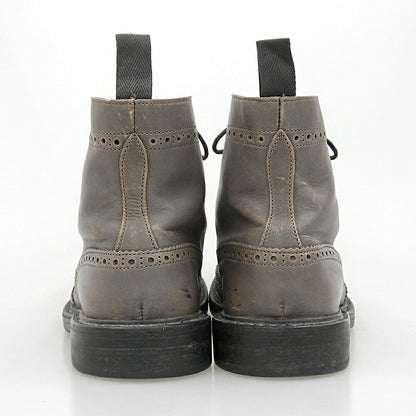 Tricker's Wingtip Leather Sneakers Gray Size 9.5