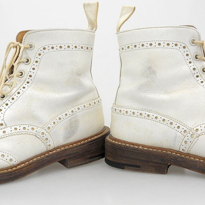 Tricker's MALTON Leather Country Boots White Size 8.5