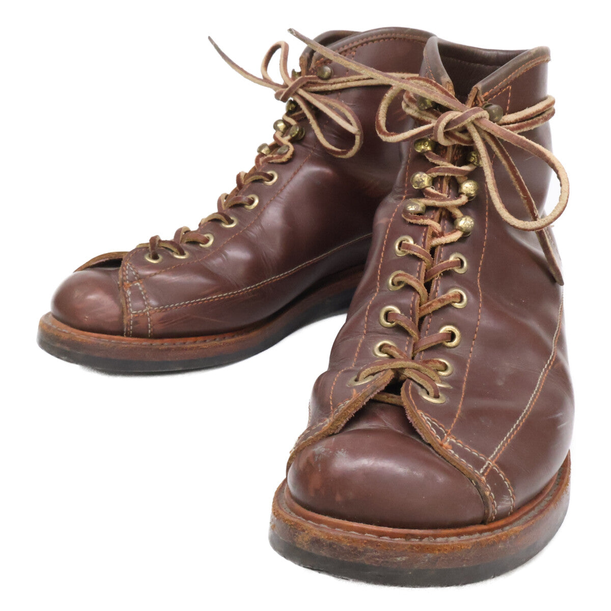LONE WOLF WIREMAN Leather Work Boots Dark Brown Size