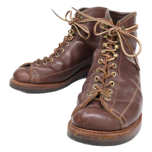 LONE WOLF WIREMAN Leather Work Boots Dark Brown Size