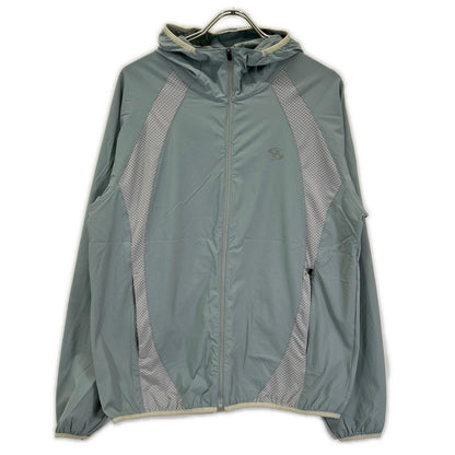 SAN SAN GEAR Paneled Nylon Hooded Jacket Blue Size 1