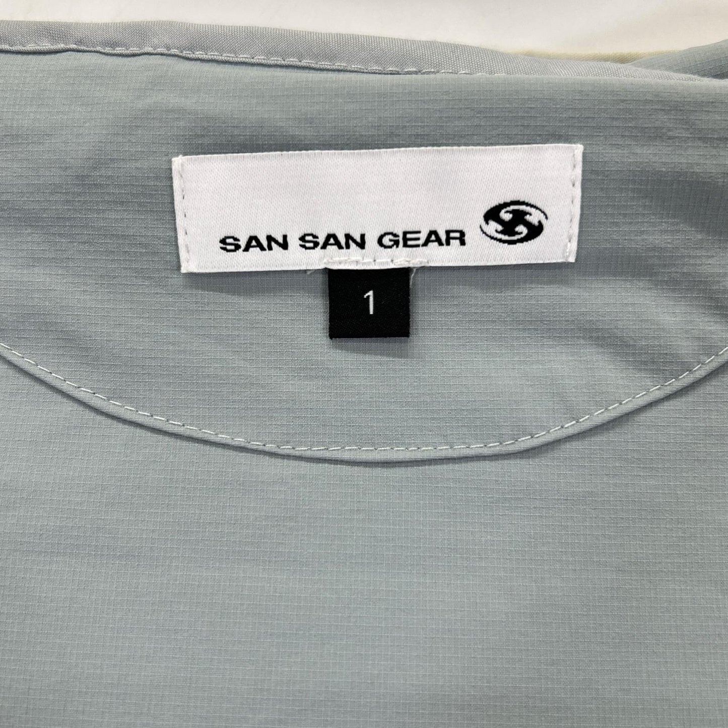 SAN SAN GEAR Paneled Nylon Hooded Jacket Blue Size 1
