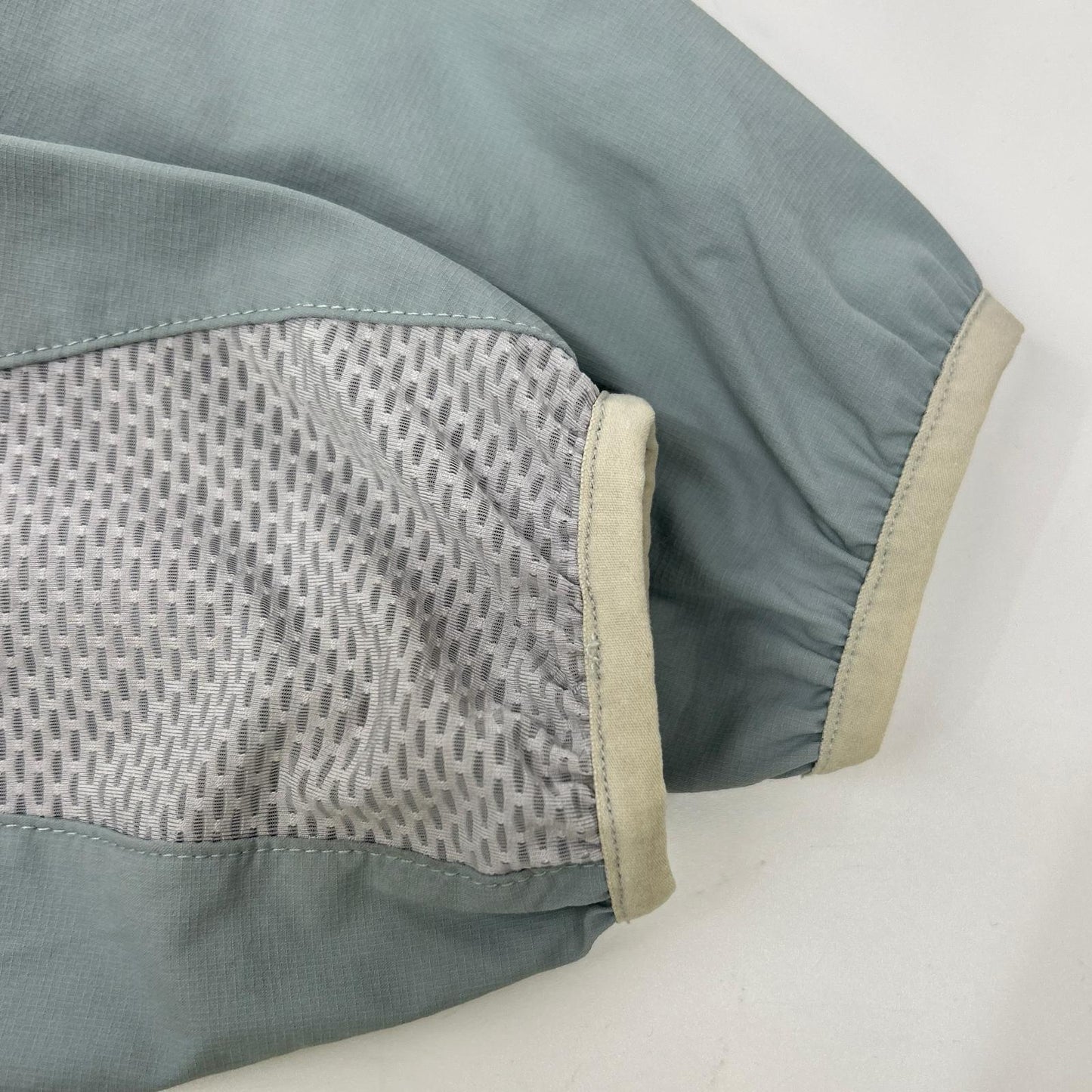 SAN SAN GEAR Paneled Nylon Hooded Jacket Blue Size 1