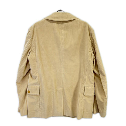 GUCCI Ivory Corduroy Double-breasted Half Coat Size L