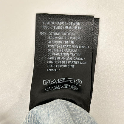 BALENCIAGA 18SS Light Blue Back Logo Denim Shirt