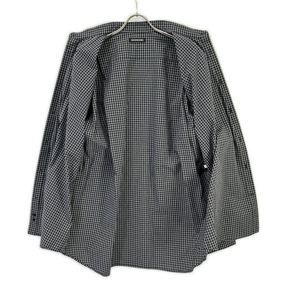 BALENCIAGA 18SS Black Back Logo Plaid Sleeve Shirt Size XXL
