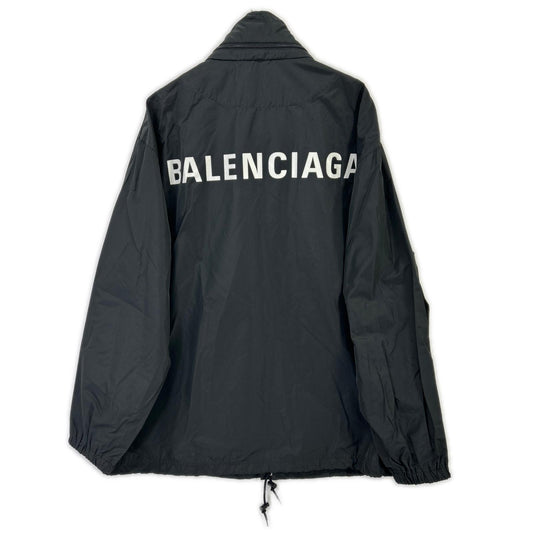 BALENCIAGA Back Logo Nylon Jacket Black
