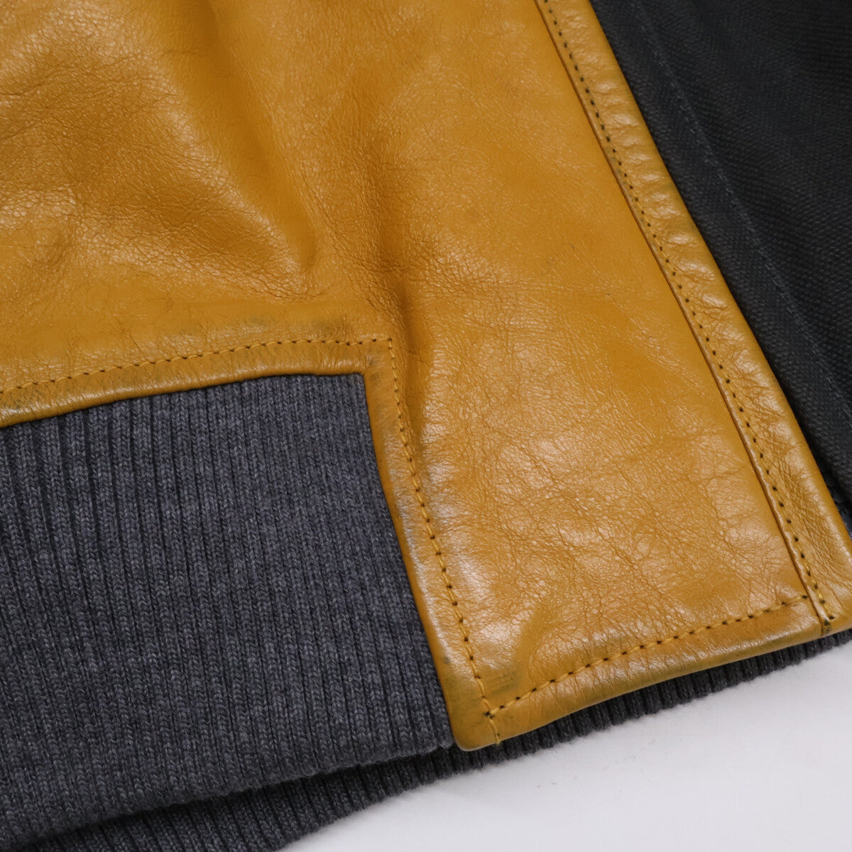 LOUIS VUITTON 23AW Mix Canvas Leather Bomber Jacket Size 46