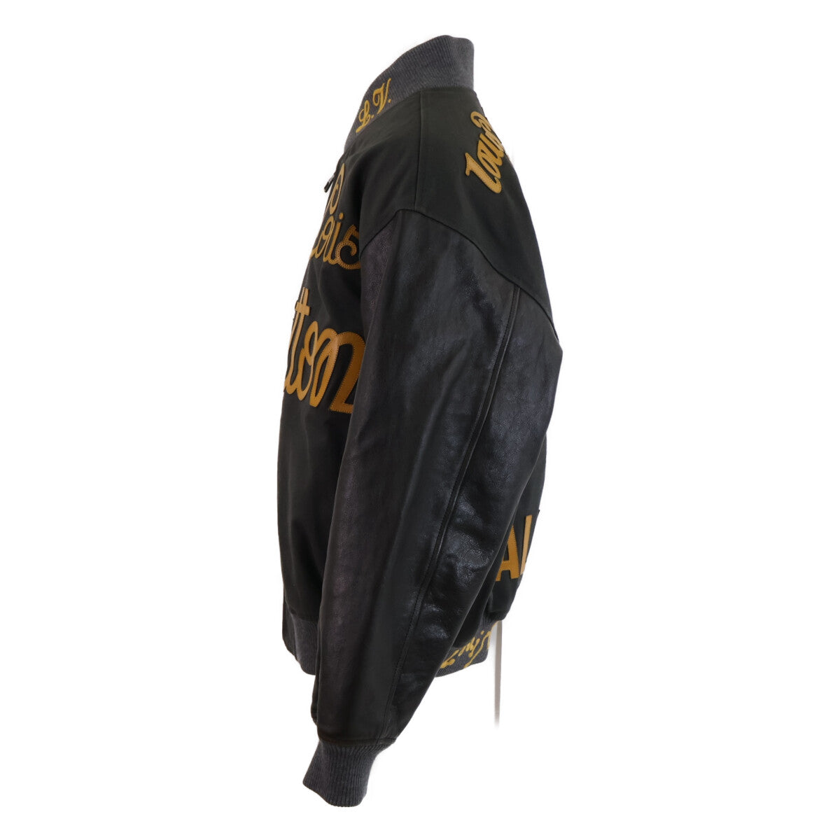 LOUIS VUITTON 23AW Mix Canvas Leather Bomber Jacket Size 46