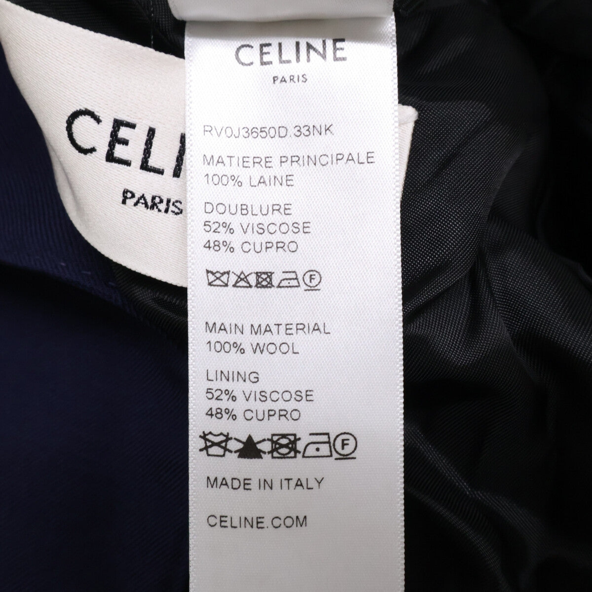 CELINE RV0J3650D Gold Button Double-Breasted Jacket Size 52