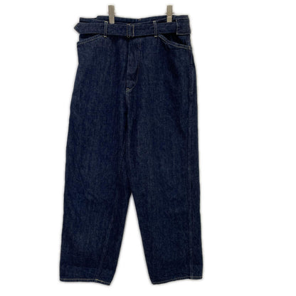 COMOLI Indigo Denim Belted Pants V01-03001 Size 2