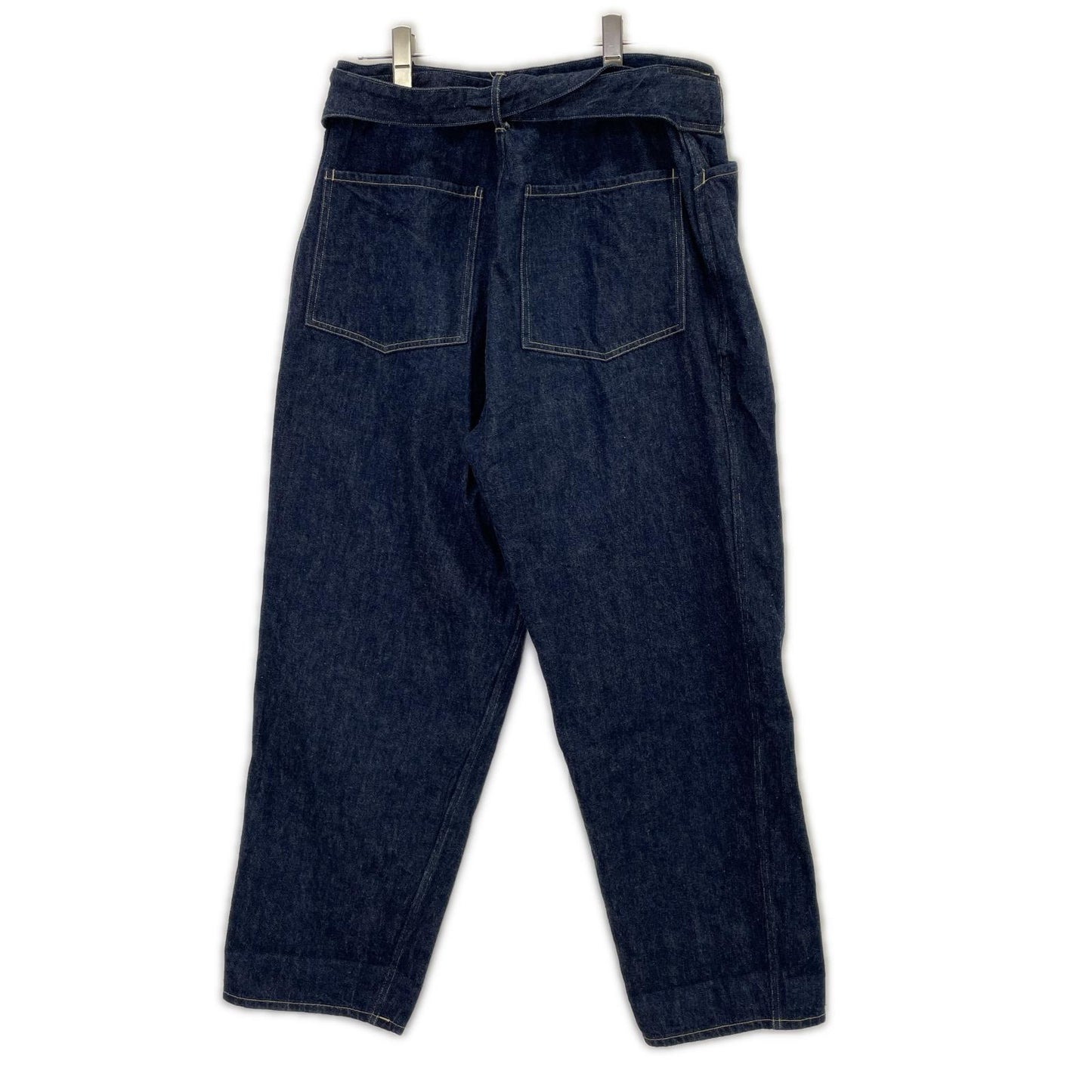 COMOLI Indigo Denim Belted Pants V01-03001 Size 2