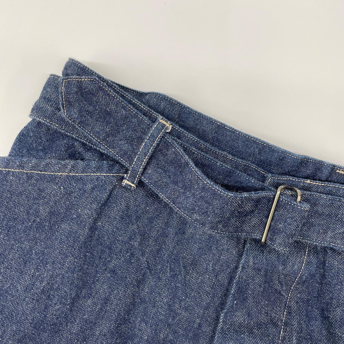 COMOLI Indigo Denim Belted Pants V01-03001 Size 2