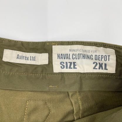 AVIREX Khaki Military Cotton Deck Pants Size 2XL