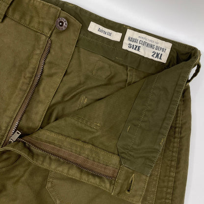 AVIREX Khaki Military Cotton Deck Pants Size 2XL