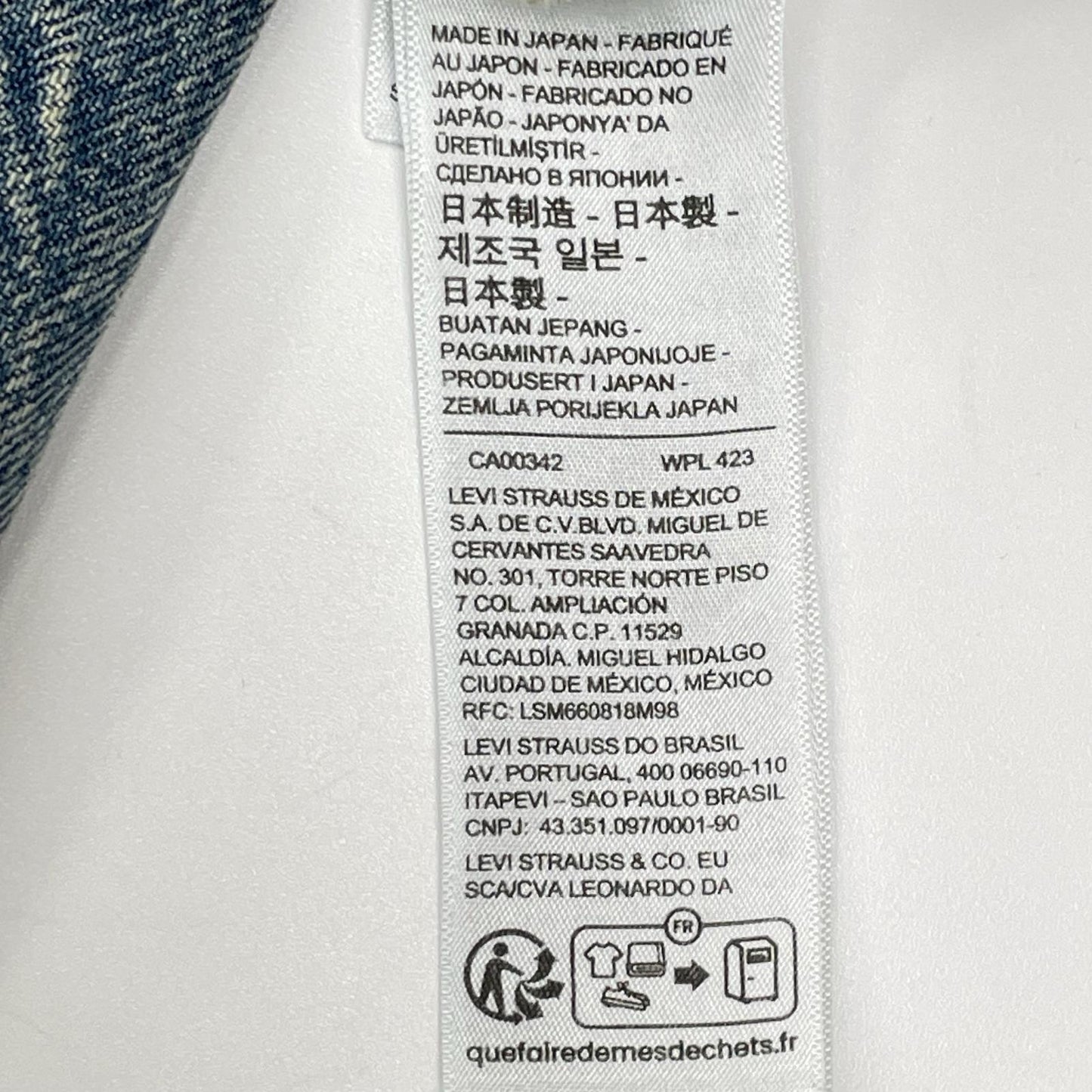 LEVI'S LVC 1947 501 Indigo Denim Jeans Size 38