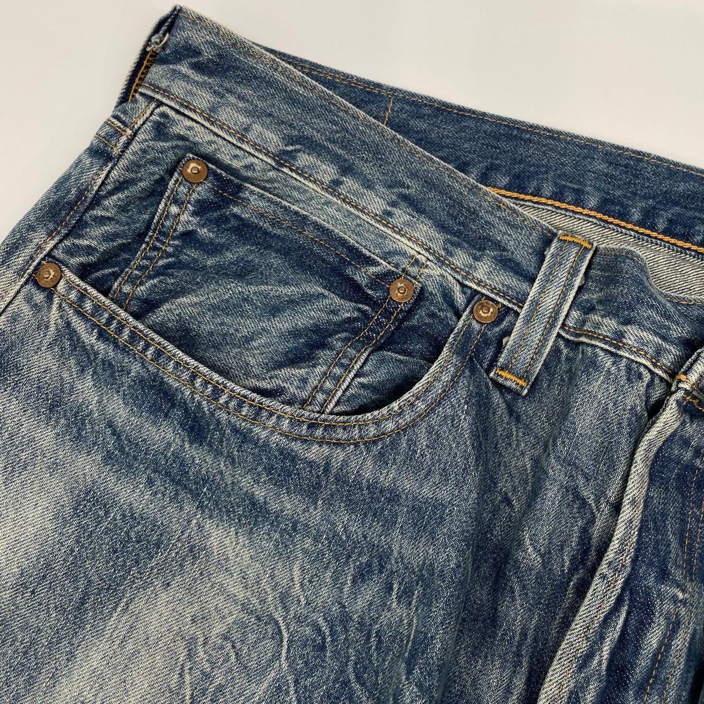 LEVI'S LVC 1947 501 Indigo Denim Jeans Size 38