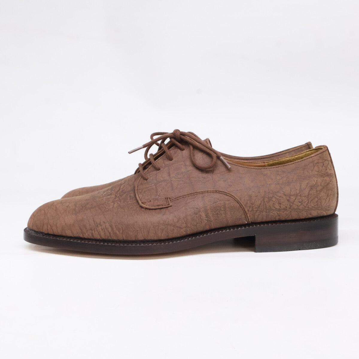 FRATELLI ROSSETTI Y1213 Elephant Leather Shoes Brown Sneakers Size 24