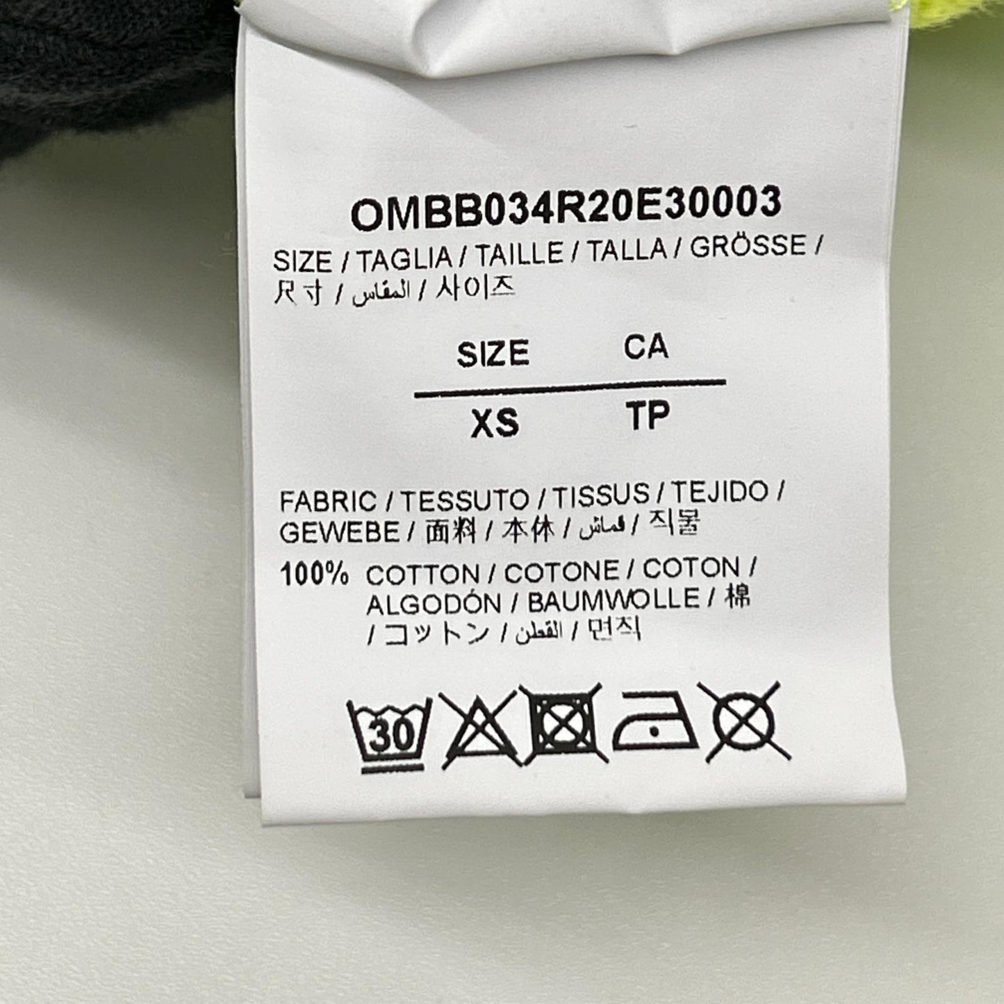 OFF-WHITE 3D Logo Graphic Cotton Hoodie Green Size XS