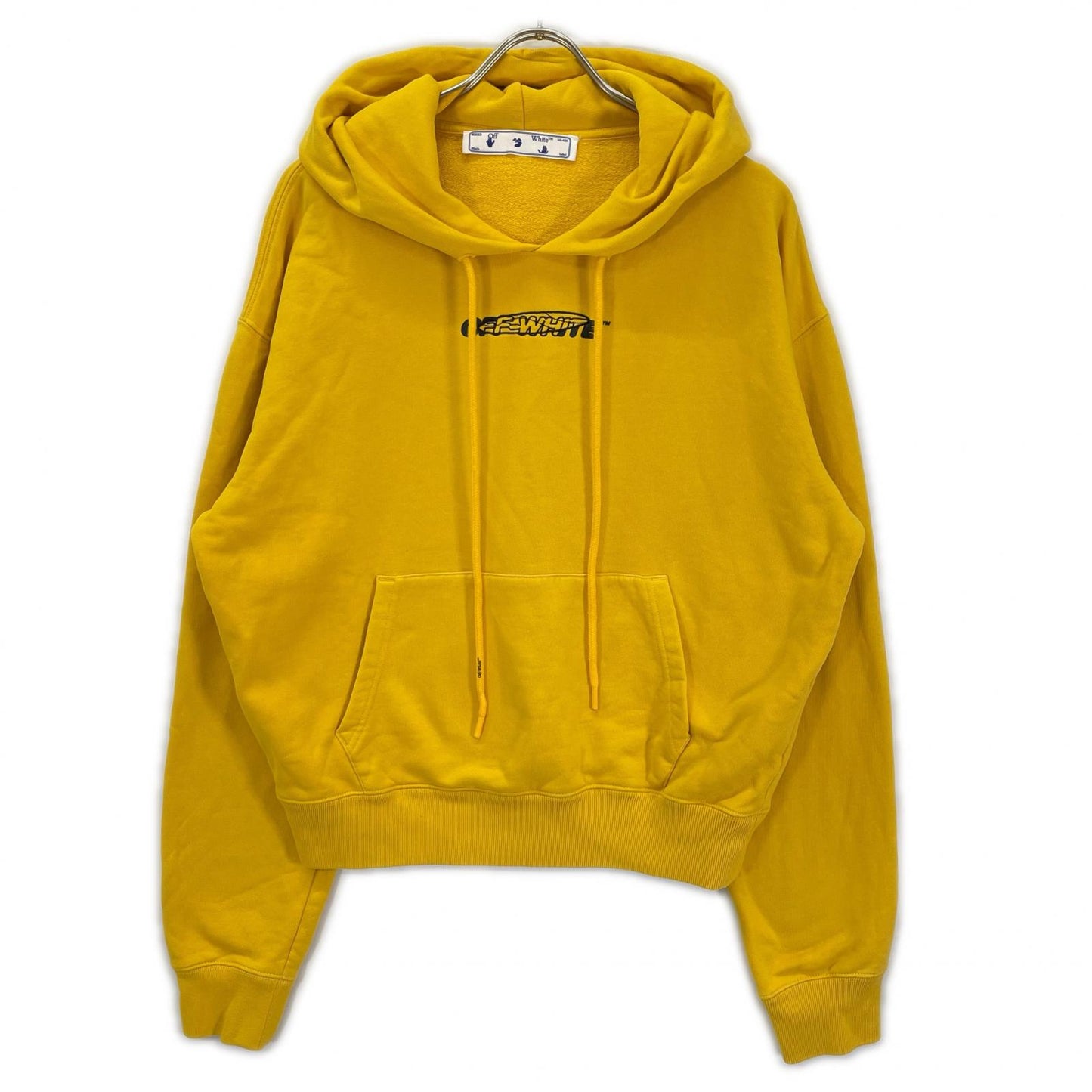 OFF-WHITE Pullover Cotton Hoodie Yellow Size S