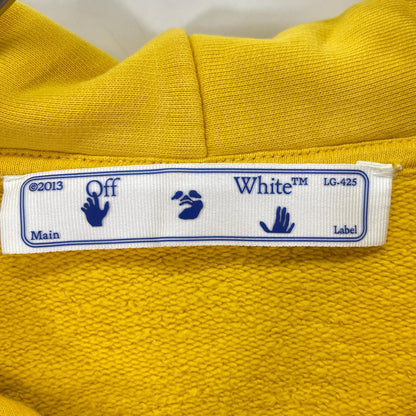OFF-WHITE Pullover Cotton Hoodie Yellow Size S