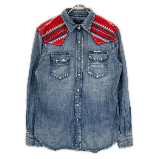 POLObyRalphLauren Native Yoke Denim Shirt Indigo Polo Size S