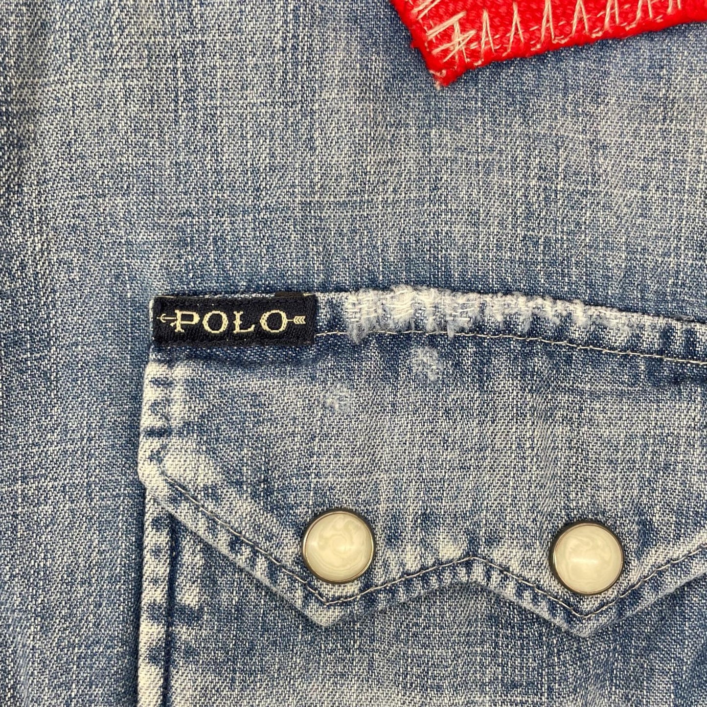 POLObyRalphLauren Native Yoke Denim Shirt Indigo Polo Size S