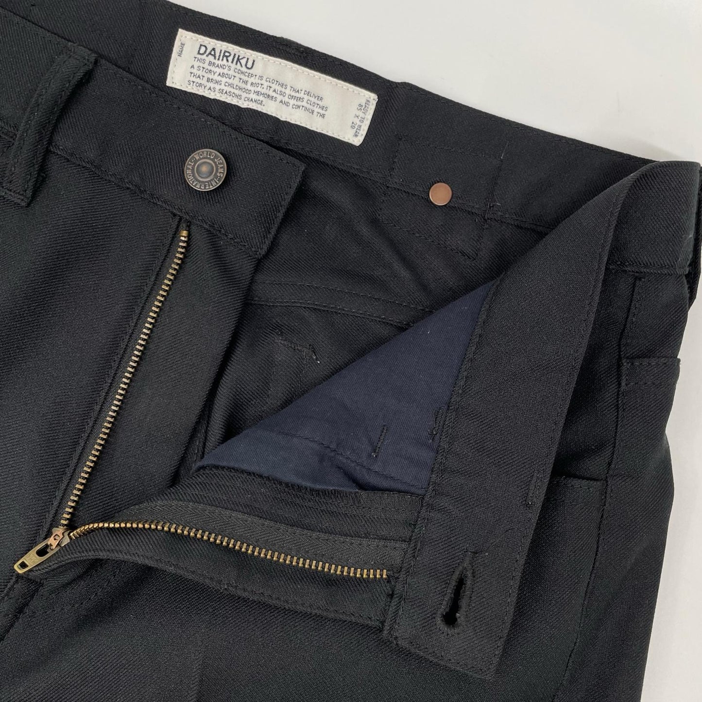 DAIRIKU 19AW Flaser Pressed Polyester Pants Black Size 29