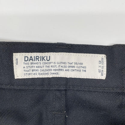 DAIRIKU 19AW Flaser Pressed Polyester Pants Black Size 29