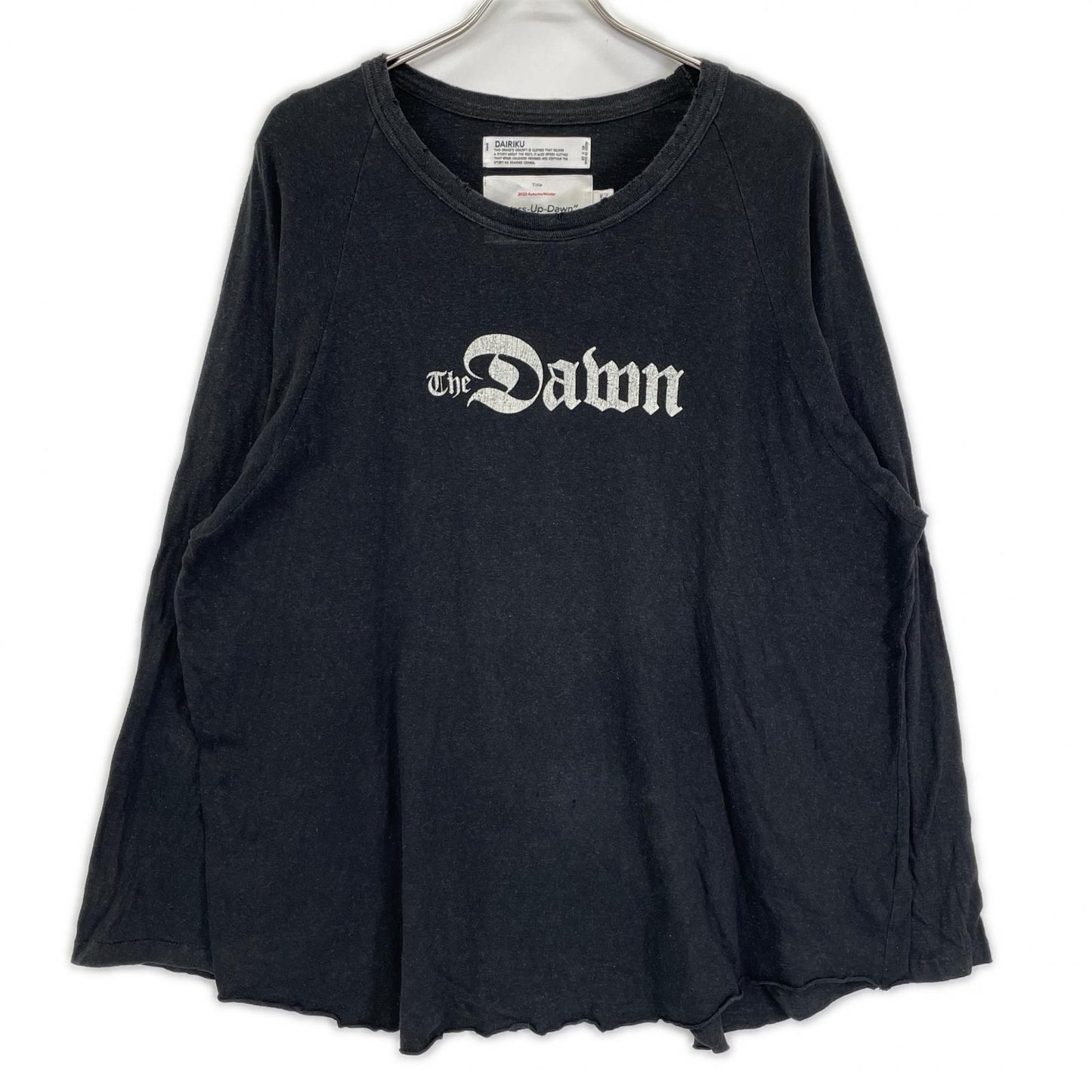 DAIRIKU 23AW The Dawn Big Raglan Tour Tee Black Size 29