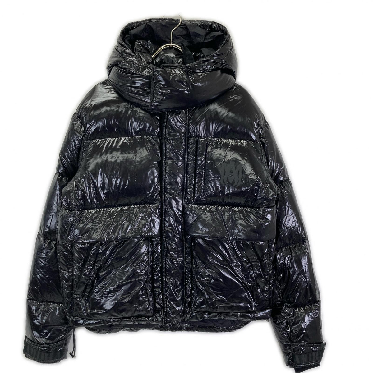 AMIRI Black Nylon Logo Down Jacket Size S