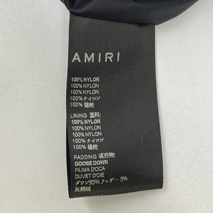 AMIRI Black Nylon Logo Down Jacket Size S