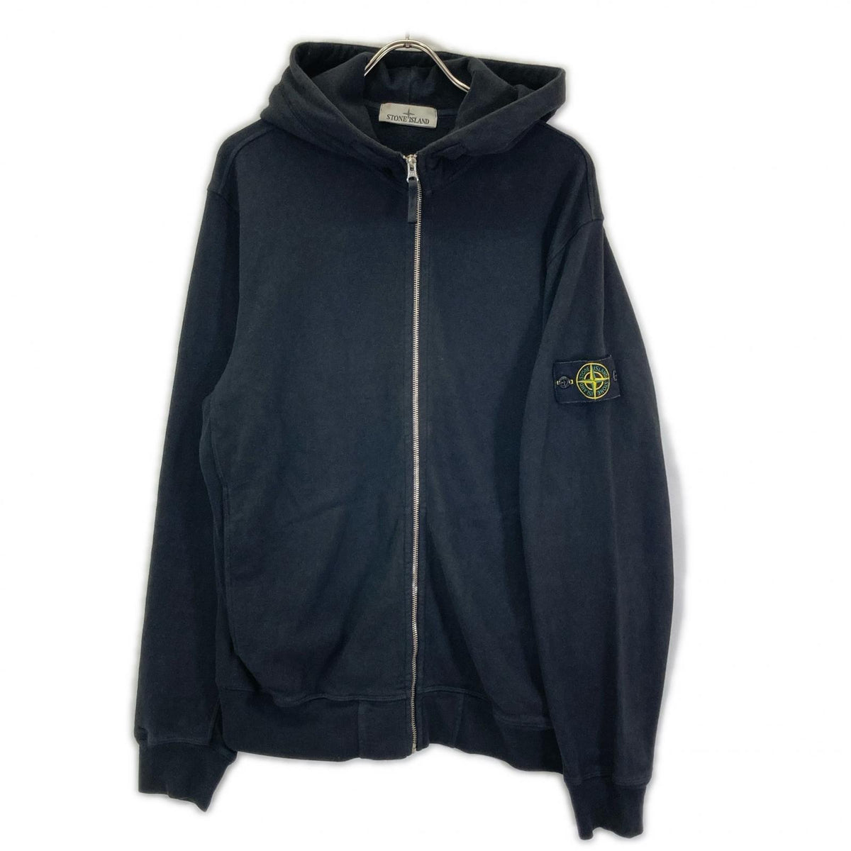 STONE ISLAND K1S156100021 Cotton Zip Up Parka Black Jacket Size XL