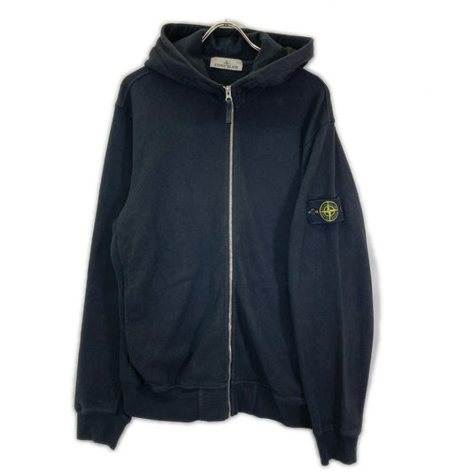 STONE ISLAND K1S156100021 Cotton Zip Up Parka Black Jacket Size XL