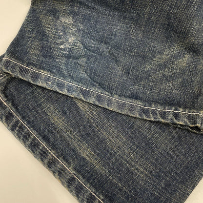 VANSON Cross Skull Embroidered Denim Jeans Indigo Size 36