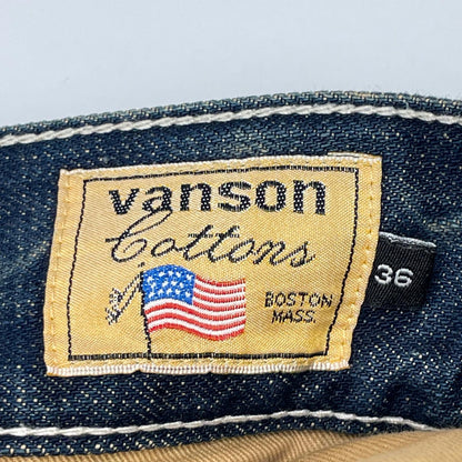 VANSON Cross Skull Embroidered Denim Jeans Indigo Size 36