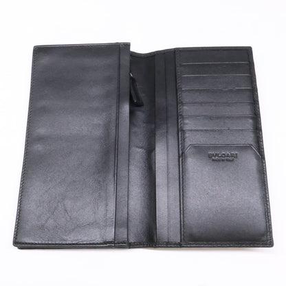 BVLGARI OCTO Leather Bi-fold Long ONE SIZE Long Wallet Size ONE SIZE
