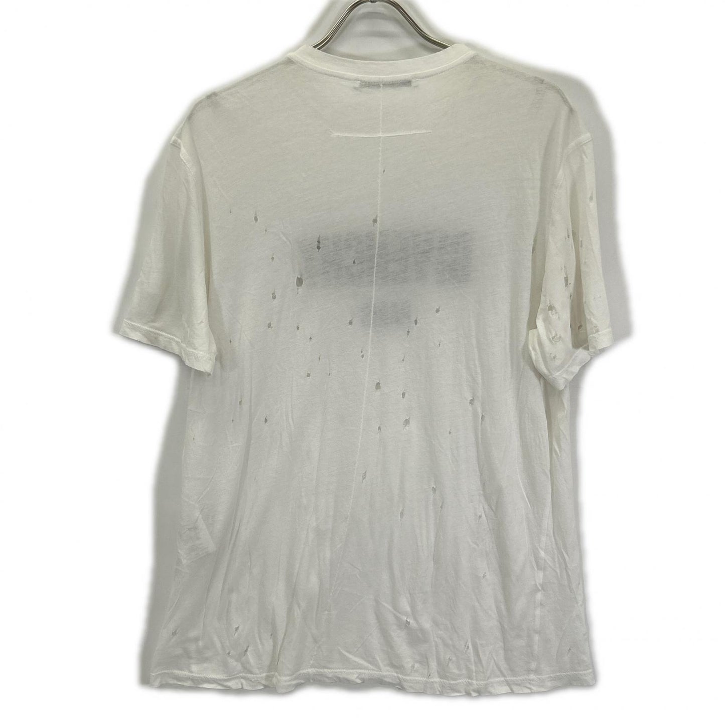 GIVENCHY Distressed Cotton T-Shirt White Size S