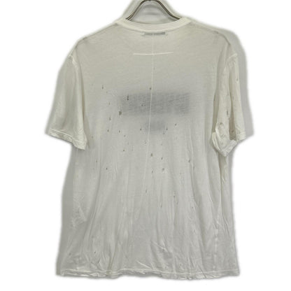 GIVENCHY Distressed Cotton T-Shirt White Size S