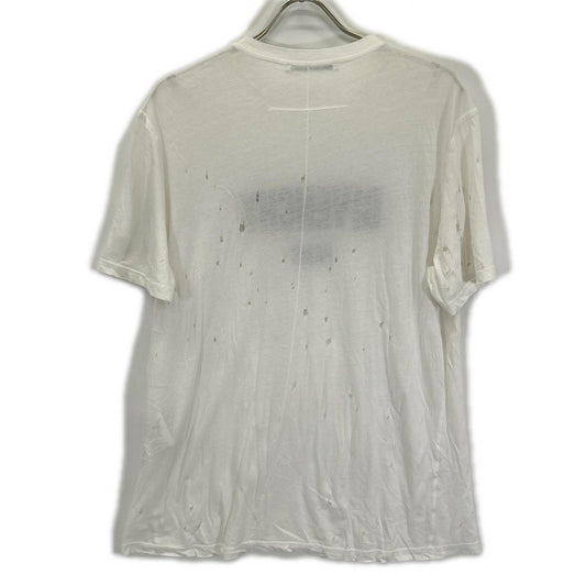GIVENCHY Distressed Cotton T-Shirt White Size S