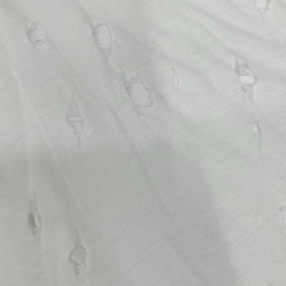 GIVENCHY Distressed Cotton T-Shirt White Size S