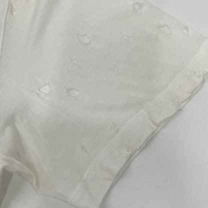 GIVENCHY Distressed Cotton T-Shirt White Size S