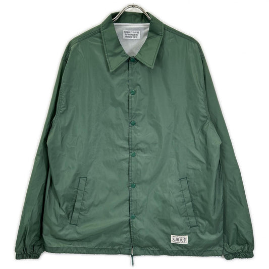 WACKO MARIA 23FW Back Logo Print Nylon Jacket Green Size L