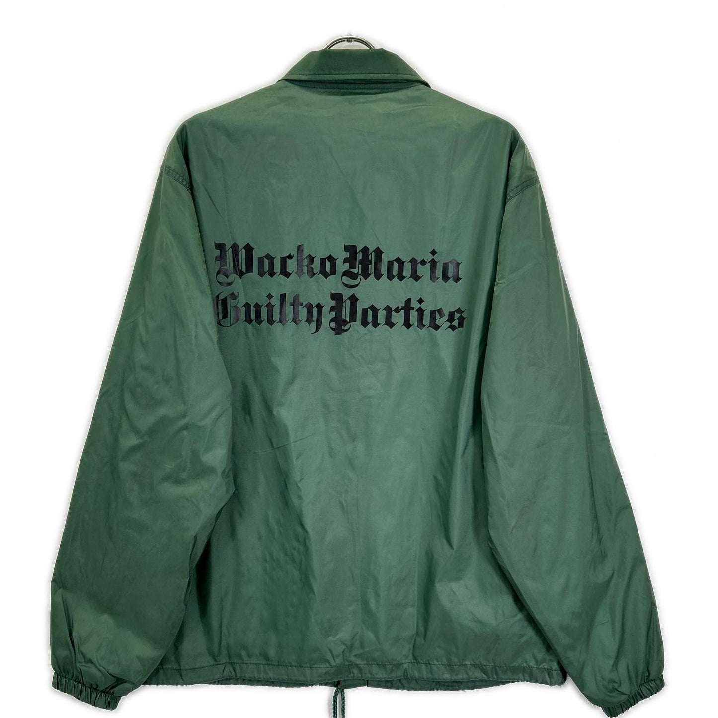 WACKO MARIA 23FW Back Logo Print Nylon Jacket Green Size L