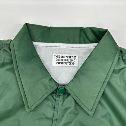 WACKO MARIA 23FW Back Logo Print Nylon Jacket Green Size L