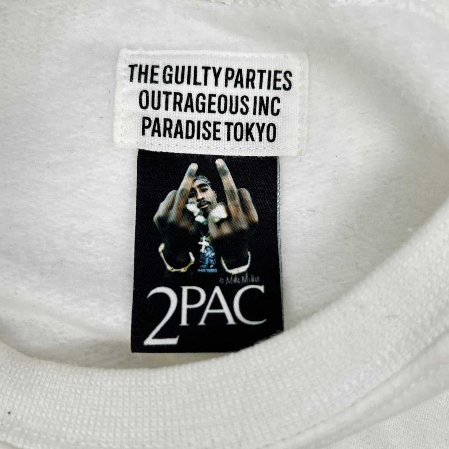 WACKO MARIA 23SS White 2PAC Sweatshirt Size XL